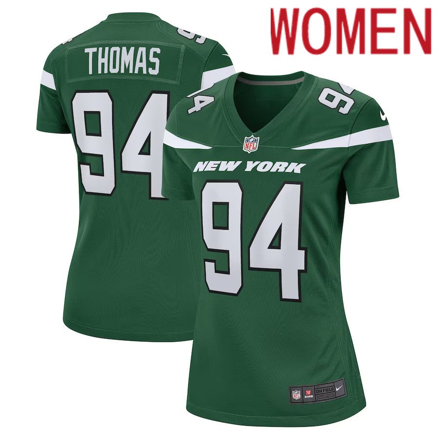 Women New York Jets 94 Solomon Thomas Nike Gotham Green Game NFL Jersey